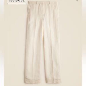 Wide-leg pant in linen-cupro blend